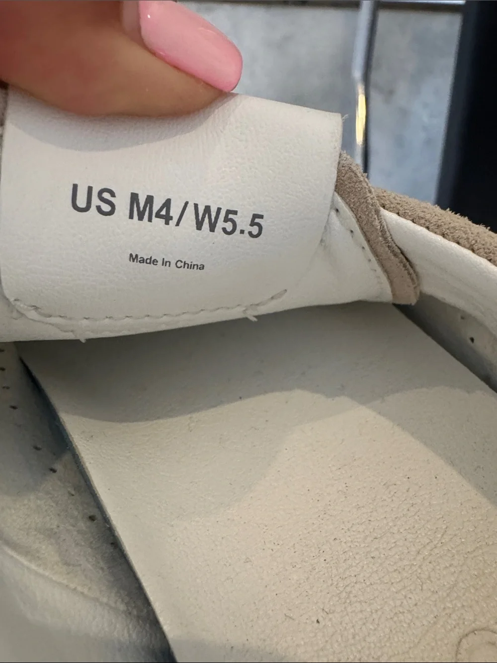 ALO Yoga Women's Suede Lace-Up Sneakers in Beige and White